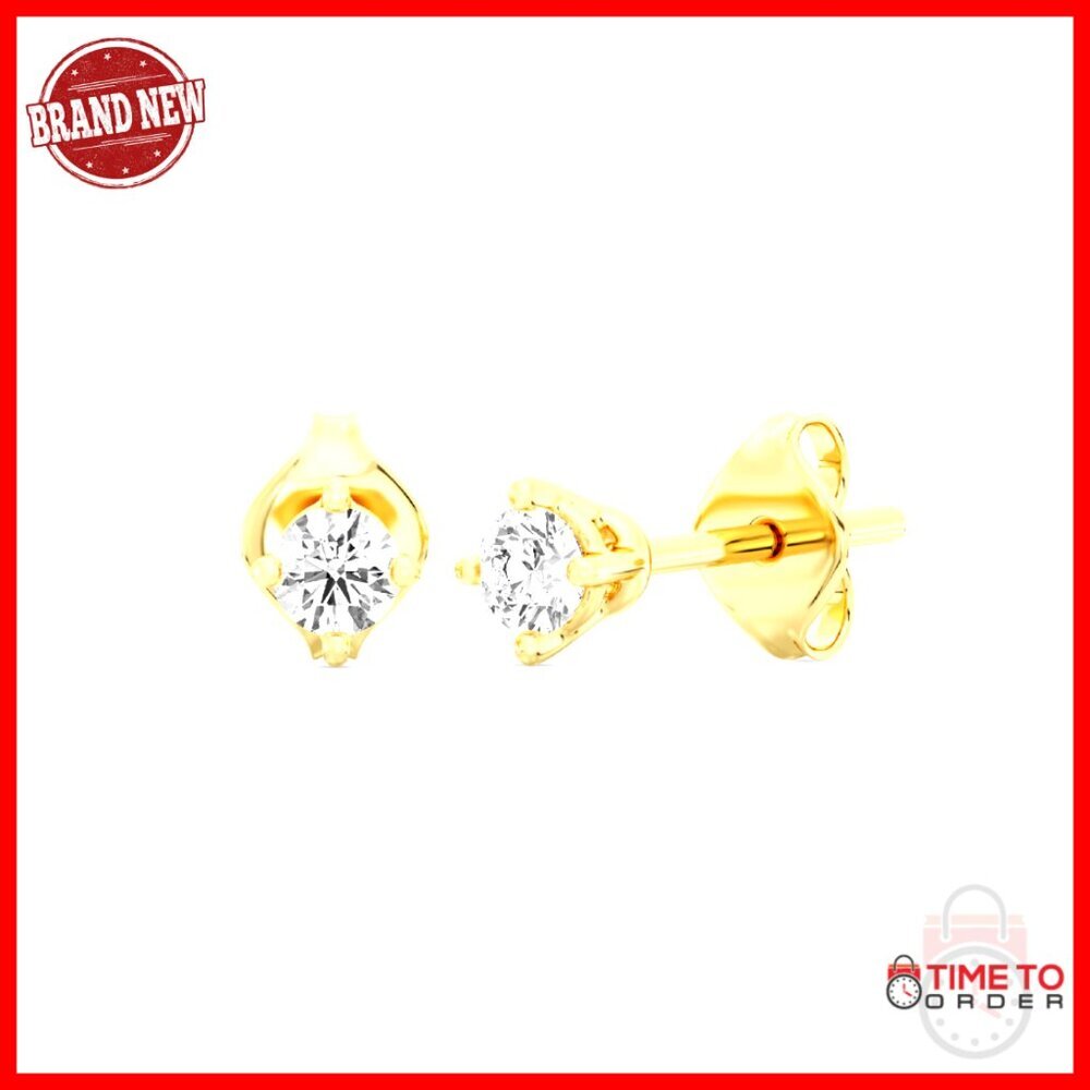 Lab-Grown Diamond Stud Earrings, Sterling Silver, Hypoallergenic, 1/5 Carat